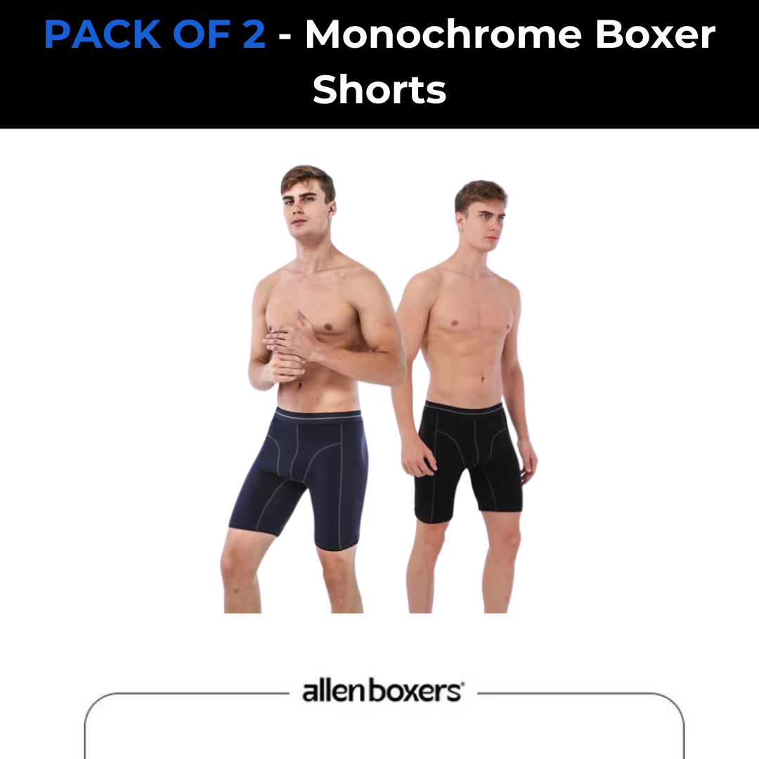 Monochrome Boxer Shorts - Pack of 2